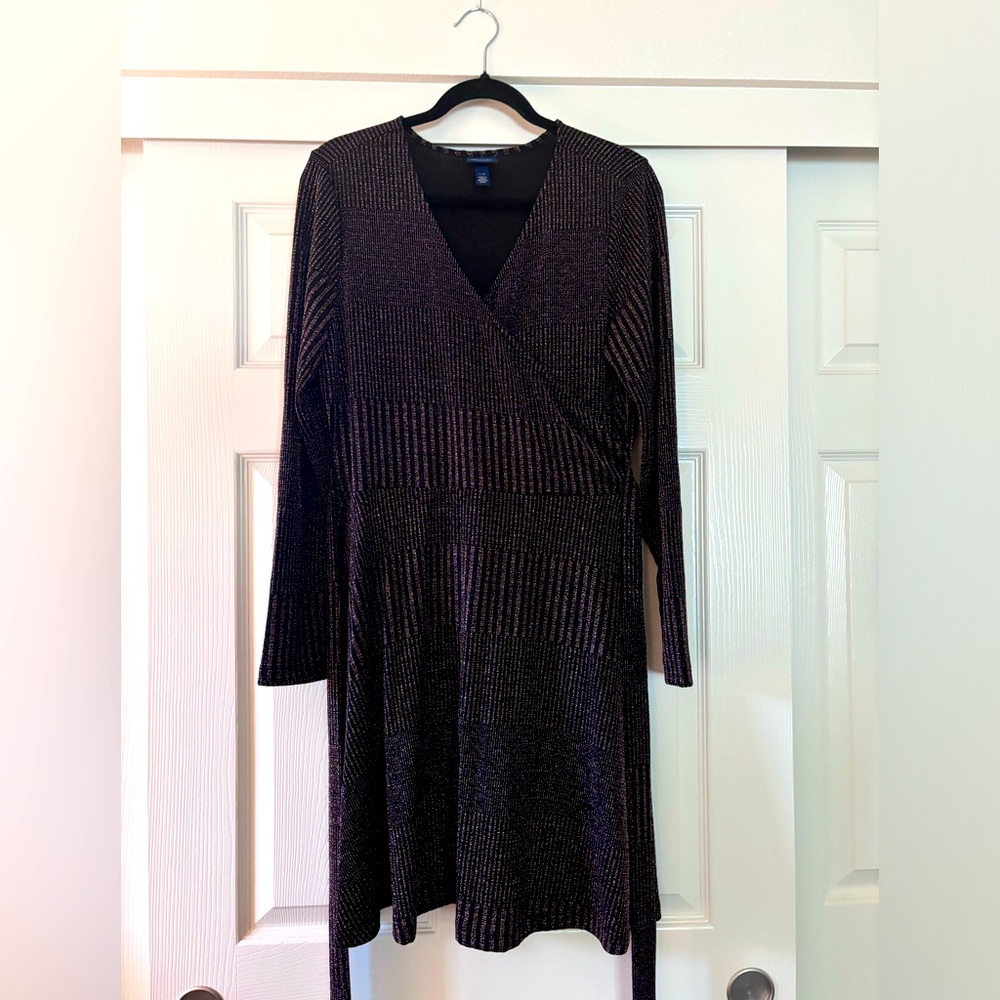 Scoop Multicolored Sparkly Midi Dress